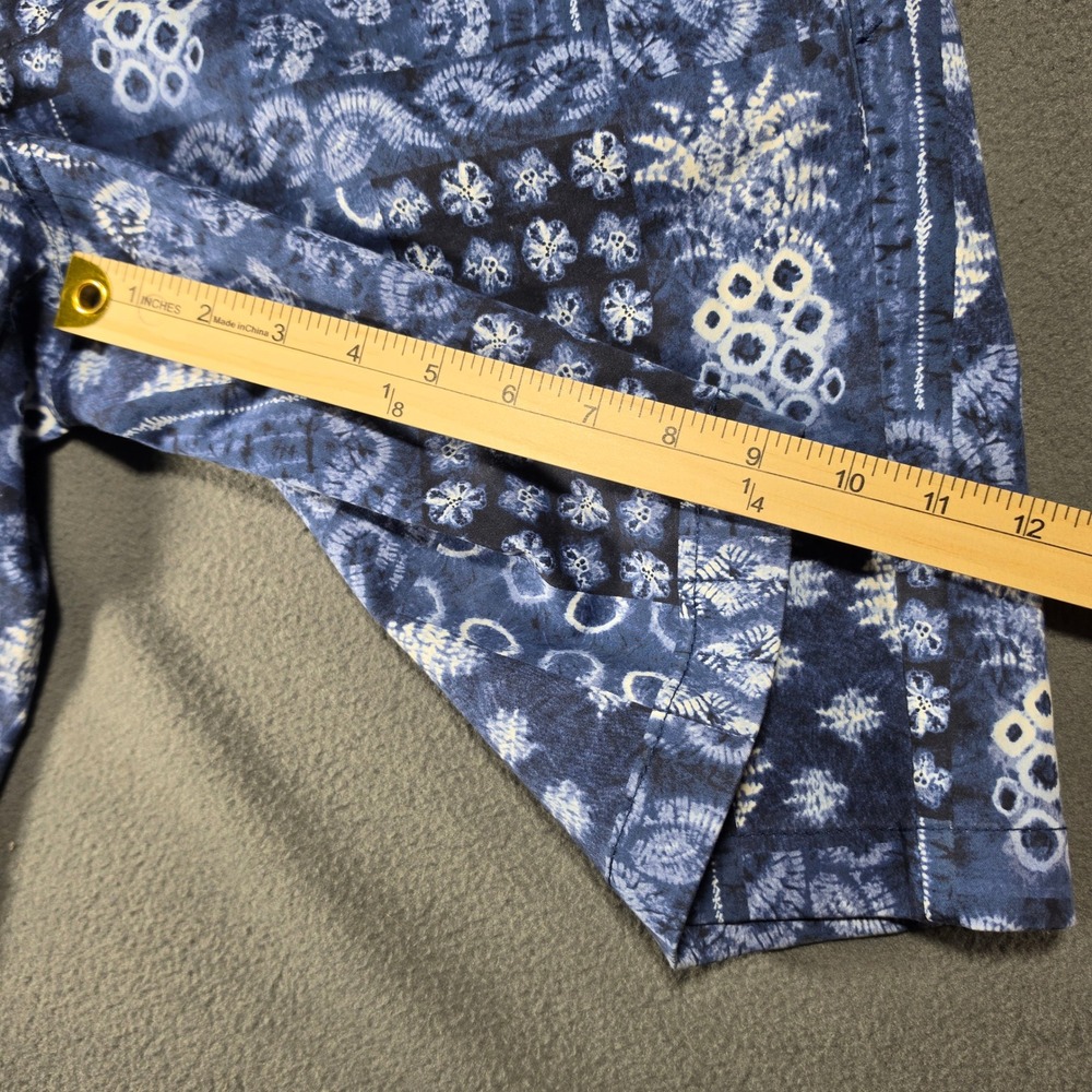 Tommy Bahama Mens Blue Batik Patchwork Pineapple Shorts Size 38 Cotton Tencel - Picture 4 of 10